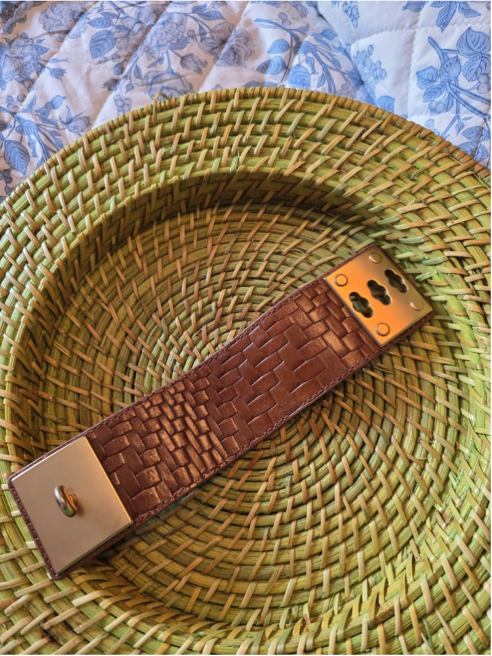 Patricia Nash Basketweave Leather Bracelet
